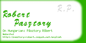 robert pasztory business card