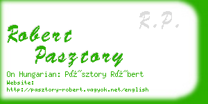 robert pasztory business card